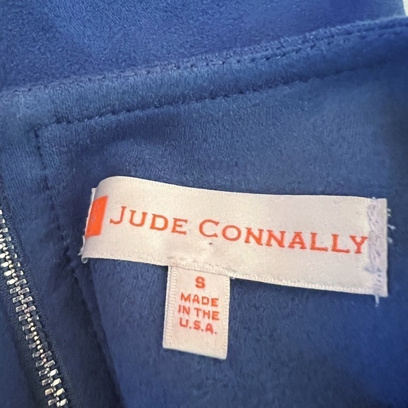 Jude Connally Faux Suede Sheath Dress in Blue Size Small - Picture 5 of 8